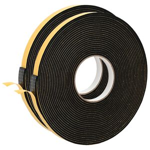 vidaXL Zelfklevende schuimtape 2 st Zwart 15mm x 10m CR Schuim