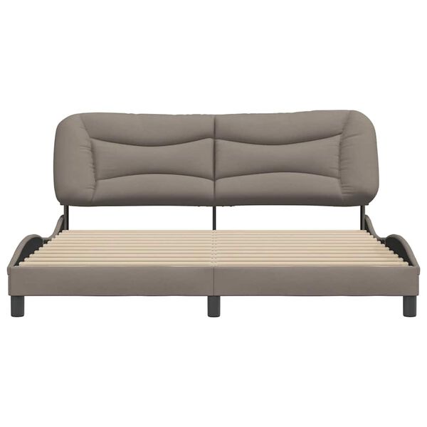 vidaXL Bedframe zonder matras "Hvar" stof taupe 180x200 cm