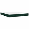 vidaXL Boxspring met matras fluweel donkergroen 180x200 cm