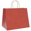 vidaXL Papieren zakken 250 st met hengsels 32x22x24 cm rood