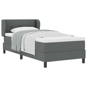 vidaXL Boxspringbed met hoofdeinde Donkergrijs 80 x 200 cm Stof