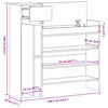 vidaXL Schoenenkast 100,5x28x100 cm bewerkt hout sonoma eikenkleurig