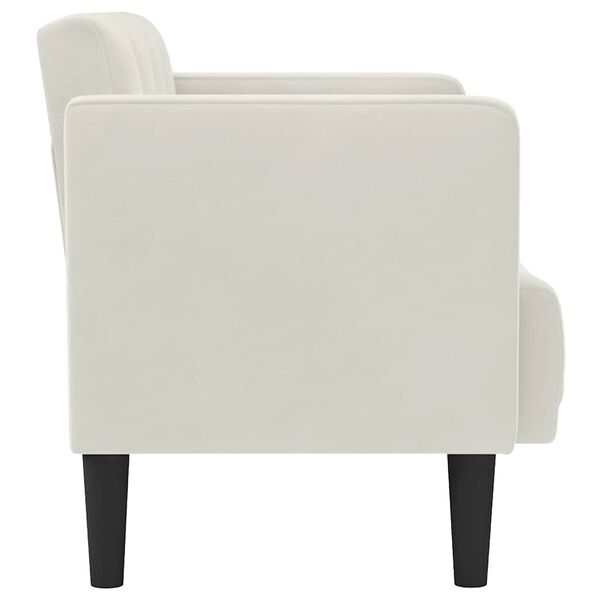 vidaXL Loveseat bank cr&egrave;me 111 cm fluweel
