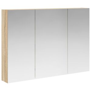 vidaXL Badkamer spiegelkast met plank Sonoma Eiken 100 x 14,5 x 70 cm