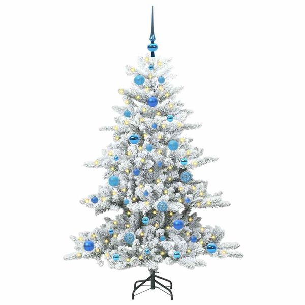 vidaXL Kunstmatige Inklapbare Kerstboom Wit 150 cm PVC en staal