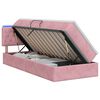 vidaXL LED Opslagbed met Matras Roze 90 x 200 cm Fluweel