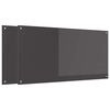 vidaXL Keukenachterwand 2 pcs Donkergrijs 120 x 60 cm gehard glas