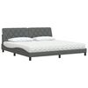 vidaXL Bed met matras stof donkergrijs 200x200 cm