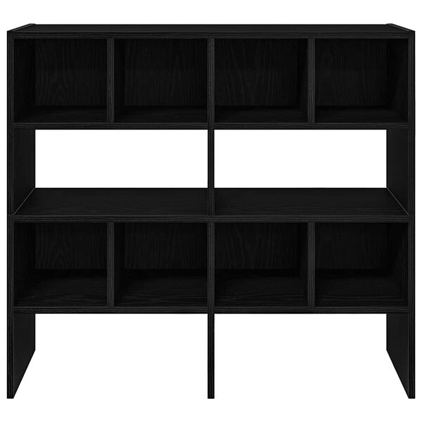 vidaXL Schoenenrekken 2 st stapelbaar 89,5x30x40 cm zwart eikenkleurig