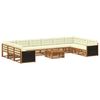 vidaXL Sofa-Sets met kussen 11 pcs Massief Acaciahout