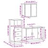 vidaXL 3-delige Badkamermeubelset bewerkt hout sonoma eikenkleurig