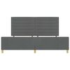 vidaXL Bedframe met hoofdeinde Donkergrijs 200 x 200 cm Stof