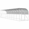vidaXL Kippenhok Tegen de Muur zilver 600 x 150 x 215 cm