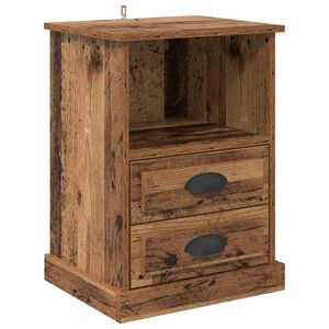 vidaXL Nachtkastje Oudhout 36 x 43 x 60 cm Bewerkt hout