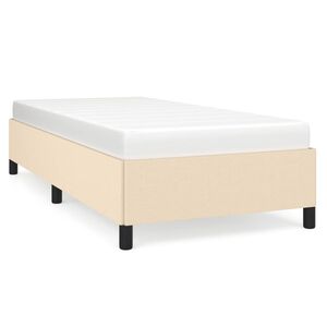vidaXL Bedframe zonder matras 80x200 cm stof cr&egrave;mekleurig