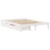 vidaXL Bedframe met lades massief grenenhout wit 140x200 cm