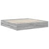 vidaXL Bedframe met lade Grijze Sonoma 200 x 200 cm Geconstrueerd hout