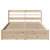 vidaXL Bedframe met hoofdbord massief grenenhout wit 140x200 cm