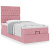 vidaXL Ottoman bed met matrassen 90x200cm fluweel roze