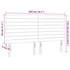 vidaXL Hoofdbord zwart 200x5x118/128 cm fluweel