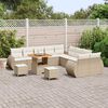 vidaXL Tuinbankenset 13 pcs Beige poly rattan