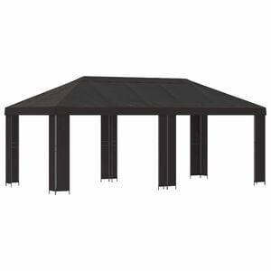 vidaXL Tuinprieel 6 x 3 m Antracietkleurig Polyester en staal 190