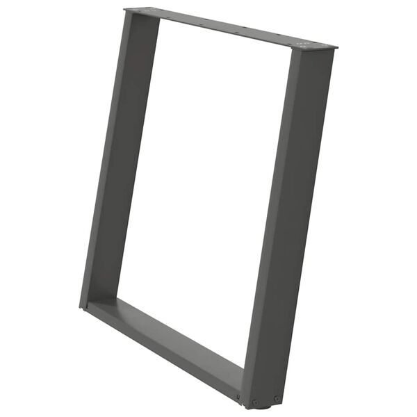 vidaXL Eettafelpoten 2 st U-vormig 90x(72-73) cm staal antraciet