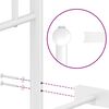 vidaXL Bedframe met hoofdbord metaal wit 120x190 cm