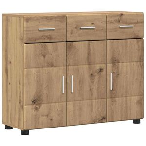 vidaXL Dressoir FLORIN 88,5 x 30,5 x 73 cm Artisan Eiken Bewerkt hout