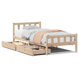 vidaXL Bedframe zonder matras massief grenenhout 90x190 cm