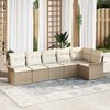 vidaXL Tuin Sofa Set met kussen 6 pcs Beige poly rattan
