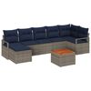 vidaXL Tuinbankenset 8 st Grijs poly rattan