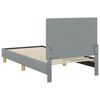 vidaXL Bedframe voor kinderen met hoofdbord Lichtgrijs 80 x 160 cm
