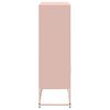 vidaXL Hoge kast 68,5x38,5x123,5 cm staal roze