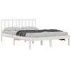 vidaXL Bedframe massief grenenhout wit 120x190 cm