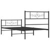 vidaXL Bedframe met hoofd- en voeteneinde metaal zwart 80x200 cm
