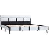vidaXL Bedframe met LED kunstleer wit 140x200 cm
