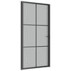 vidaXL Binnendeur 102,5x201,5 cm matglas en aluminium zwart