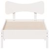 vidaXL Bedframe zonder matras massief grenenhout wit 140x200 cm