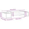 vidaXL Monitorstandaard opbergruimte 70x27x15 cm hout gerookt eiken