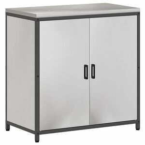 vidaXL Keukenopslag Kast HATTEM Zilverkleurig 90 x 50 x 92 cm Staal