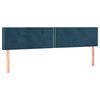 vidaXL Hoofdborden 160x5x78/88 cm fluweel donkerblauw