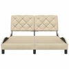 vidaXL Bedframe zonder matras stof cr&egrave;mekleurig 140x200 cm
