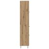 vidaXL Hoge kast met lade 2 pcs Artisan Eiken Ge&euml;ngineerd hout en glas