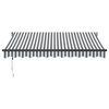 vidaXL Luifel uittrekbaar 3x2,5 m stof en aluminium antraciet en wit