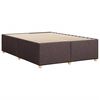 vidaXL Bedframe zonder matras stof donkerbruin 140x200 cm