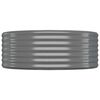 vidaXL Plantenbak 100x100x36 cm gegalvaniseerd staal grijs