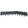 vidaXL Tuin Sofa Set Antraciet Staal