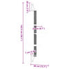 vidaXL Kattenmeubel wandgemonteerd met krabpaal 142,5 cm cr&egrave;mekleurig