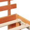 vidaXL Bedframe met hoofdeinde Wasbruin 80 x 200 cm Massief grenenhout